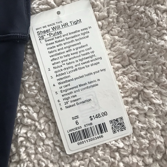 🆕ONLY ONE!NWT Lululemon Sheer Will HR Tight 28” 6 - Picture 6 of 9